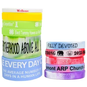 Custom Logo Waterproof Silicone Wristband Bracelet Embossed Wedding Favor for Parties Kids Creative