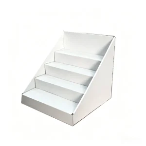 Custom Logo White Cardboard Countertop Display Stand High End Retail Stores Professional FSC Certified Durable Quick