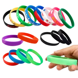Custom Logo and Color Silicone Bracelets Promotional Gift Blank Rubber Wristband for Event
