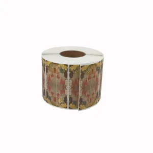 Custom Logo and Design Adhesive Waterproof Luxury Gold Stamping Rectangular Color Printed Vinyl Labels