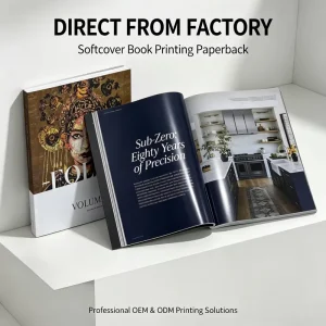 Custom Low MOQ Product Catalogue Magazine Brochure Booklet Catalog Softcover Book Printing Paperback