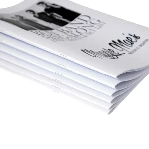 Custom Low Price A3 A4 A5 Art Paper Offset Printed Book Brochure Leaflet Menu Flyers Catalogue With Wire Binding