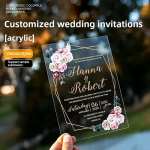Custom Luxury Acrylic Wedding Invitations Complete Wedding Invitation Set Support Fast Design and Rapid Sample Making
