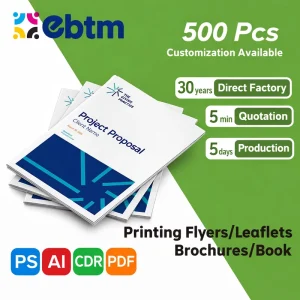 Custom Luxury Brochure Printing with Perfect Binding Coated Paper Soft Cover for Exhibition & Event Promotion Catalog Booklet