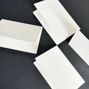 Custom Luxury Business Cards on Art Paper with Embossing Fast Design Sampling for Small Business Meetings
