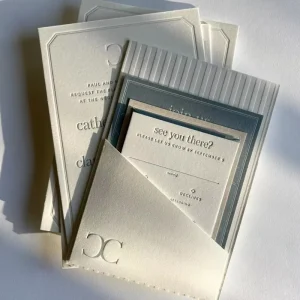 Custom Luxury Business Invitations Offset Paper Cotton Card Hot Stamped Text with Guest List for Corporate Events Formal Parties