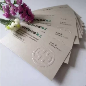 Custom Luxury Business Paper Card with Embossing Logo/ Thank You Card for Small Business