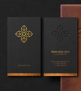 Custom Luxury Design Visiting Card Fashion Embossed Business Card Paper Business Card With Logo and Barcode