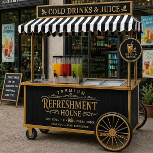 Custom Luxury Eco Friendly Wood Cart Bar Party Beer Beverage Dispenser Cold Drink Machine Bubble Water Detachable Elegant Design