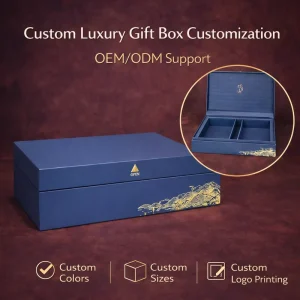 Custom Luxury Gift Box Premium Packaging with Logo & Size Customization for Cosmetics Wigs Jewelry Candles & Gifts