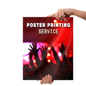 Custom Luxury Gold Foil Poster Thick Coated Paper with Hot Stamping for Brand Image Exhibition Marketing