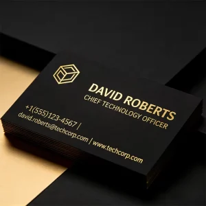 Custom Luxury Gold Foil Thank You Business Card Product Printing Business Cards with Own logo