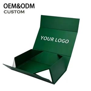 Custom Luxury Handmade Foldable Magnetic Flip Top Gift Box Embossing Matt Lamination Sponge Lining for Apparel Shoes Packaging