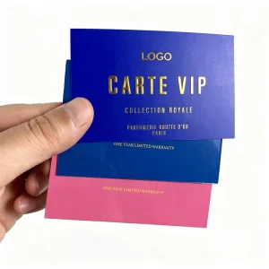 Custom Luxury Hot Stamping Gold Foil Logo Embossed Business Card VIP Membership Card Warranty Card Custom Printed Cardboard