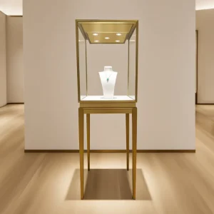 Custom Luxury Jewelry Shop Interior Design Gold Shop Counters Glass Jewellery Display Cabinet Showroom Design Decoration