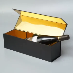 Custom Luxury Magnetic Gift Box Black and Gold Foldable Packaging Box for Jewelry Cosmetics and Premium Gifts with Logo
