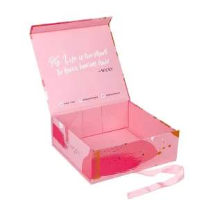 Custom Luxury Recyclable Paperboard Rigid Gift Packaging Box with Custom Different Shape and Gold Foil