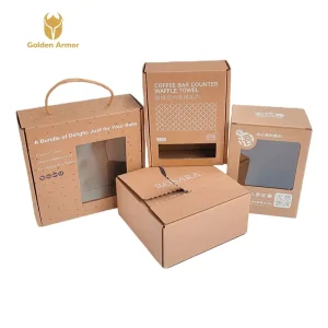 Custom Luxury Towel Packaging Boxes Personalized Logo Bronzing Gift Box Synthetic Paper Material