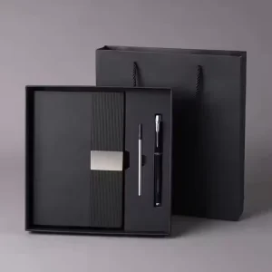 Custom Luxury UV A5 Diary with Pen Printed Paper Office Products Gift Set for Holiday & Corporate Business Gifts