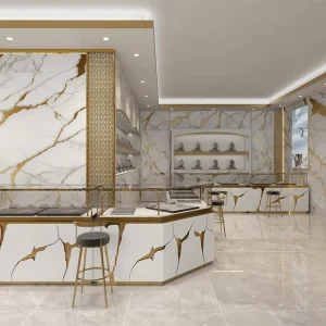 Custom Made Jewelry Store Glass Display Showcase Cabinet for Jewelry Shop Interior Design Showcase Counter