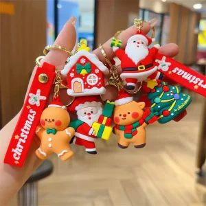 Custom Made Keychain Merry Christmas, My Melody, Hello 3D PVC Keychain Kitty Series Anime Merchandise Fashion Accessories