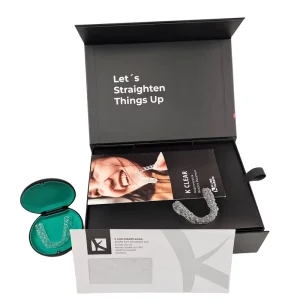 Custom Magnetic Dental Braces Kit Box Orthodontic Aligner Packaging Box With Paper Insert