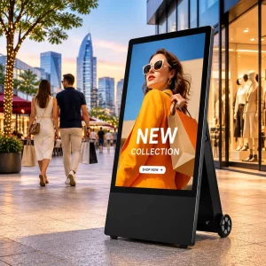 Custom Manufacturer 43 55 Inch Portable Outdoor Battery Powered Digital Poster Kiosk 1500 Nits Sunlight Readable IP65