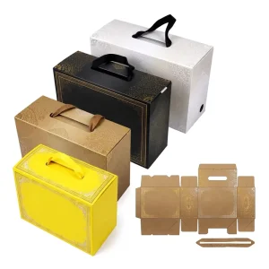 Custom Matte Color Gift Boxes Paper Boxes and Satin Ribbon Bow Luxury Ribbon With Handle Assorted Pastel Color