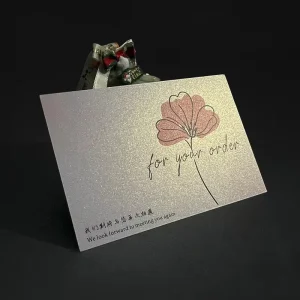 Custom Matte Special Paper Thank You Card, Greeting Postcards, Decorative Cards for Business Wedding Gift Packaging