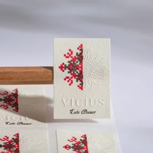 Custom Matte Textured Jewelry Gift Box Seal Sticker with Embossed Logo