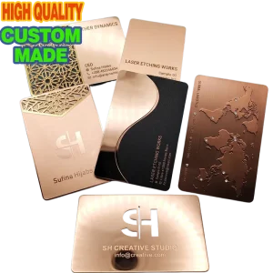 Custom Metal Business Cards, Laser Engraved Stainless Steel VIP Membership Card, Personalized Hollow Cutout Gift Tags