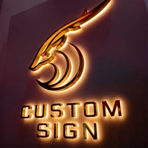 Custom Metal LED Storefront Signs for Advertising Remote Control IP65 Waterproof Commercial Office Reception