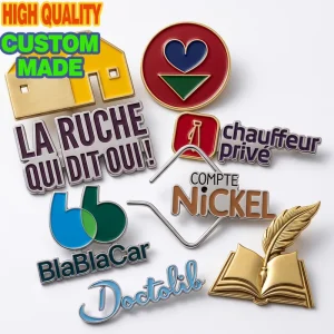 Custom Metal Lapel Pins Personalized Novelty Shape Badges Plated Gold Soft Enamel Finish Bulk School Book Club Merch Swag