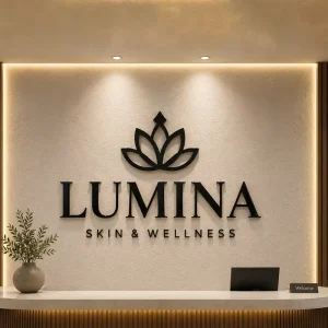 Custom Metal Logo Sign Storefront Sign Business Outdoor Reception Sign Outdoor Building Signage 3D Business Logo