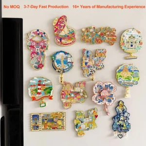 Custom Metal Pin Souvenir Logo Enamel Badge Decorative Refrigerator Magnet Jersey Lapel