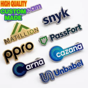 Custom Metal Pins Soft Hard Enamel Gold Silver Bronze Plating Logo Cloud Data Management Corporate Visual Identity Badge