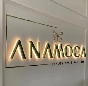 Custom Metal Storefront Outdoor Advertising Sign Custom Backlit LED 3D Business Sign Logo Illuminated Metal Sign Beauty Salon