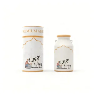 Custom Milk Bottles Cylinder Paper Tube Packaging Pet Cans With Logo Free Sample Paper Cans For Milk Tea Or Juice With Lid