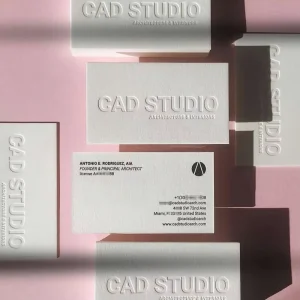 Custom Minimalist Art Paper Business Cards, Letterpress Printing and Embossing Design Pack for Small Businesses