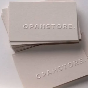 Custom Minimalist Art Paper Business Cards with Letterpress Printing Embossing Custom Design Pack for Small Businesses