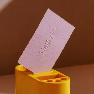 Custom Minimalist Art Paper Business Cards with Letterpress Printing Embossing Custom Design for Small Businesses