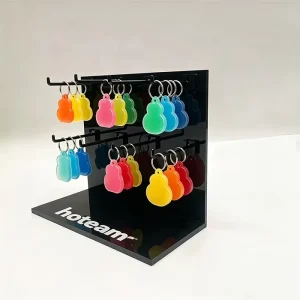 Custom Modern Eco Friendly Countertop Acrylic Display Stand with Hooks for Retail Store Desktop Product Showcase Rack