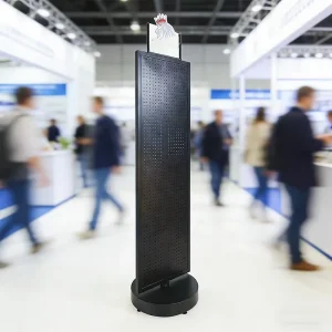 Custom Modern Rotating Metal Pegboard Display Rack for Phone Accessories, Snacks and Jewelry