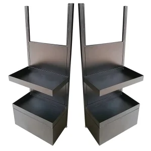 Custom Modern Small Metal Display Rack Stand Phone Accessories Cosmetics Makeup Product Freestanding for Retail Store Shop