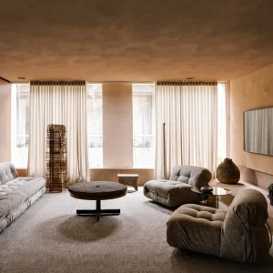 Custom Modern Terracotta Microcement Villa Interior Design Blueprint 3D Render Deep Consulting