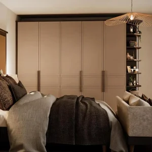 Custom Modern Wardrobe Wall Mounted Solid Wood Built in Bedroom Wardrobe Closet Cabinets Storage Kleider Schrank