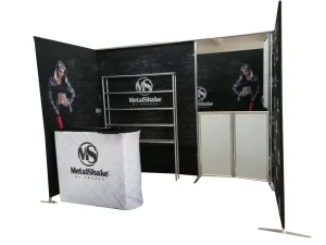 Custom Modular Foldable Portable Privacy Pop up Tension Fabric Aluminum Eco Friendly Exhibition Meeting Booth 10×10 10×20