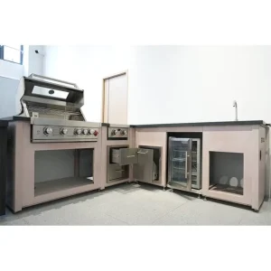 Custom Modular Outdoor Kitchen Cupboard Stainless Steel Durable Kitchen Cabinet