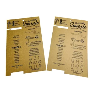 Custom Natural Brown Kraft Care Instructions Card Vouchers Insert Thank You Card
