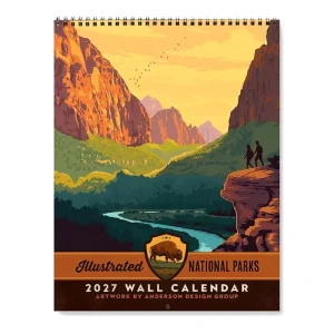 Custom New Design Custom Printing Colorful National Parks Desktop Wall Calendar with Spiral Binding
